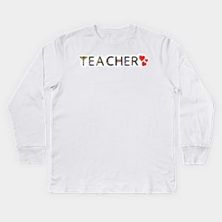 Proud Teacher Kids Long Sleeve T-Shirt